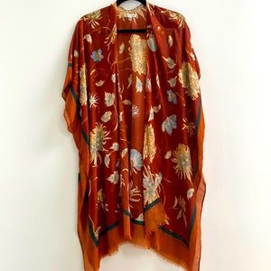 Woven Heart Fall Floral Kimono